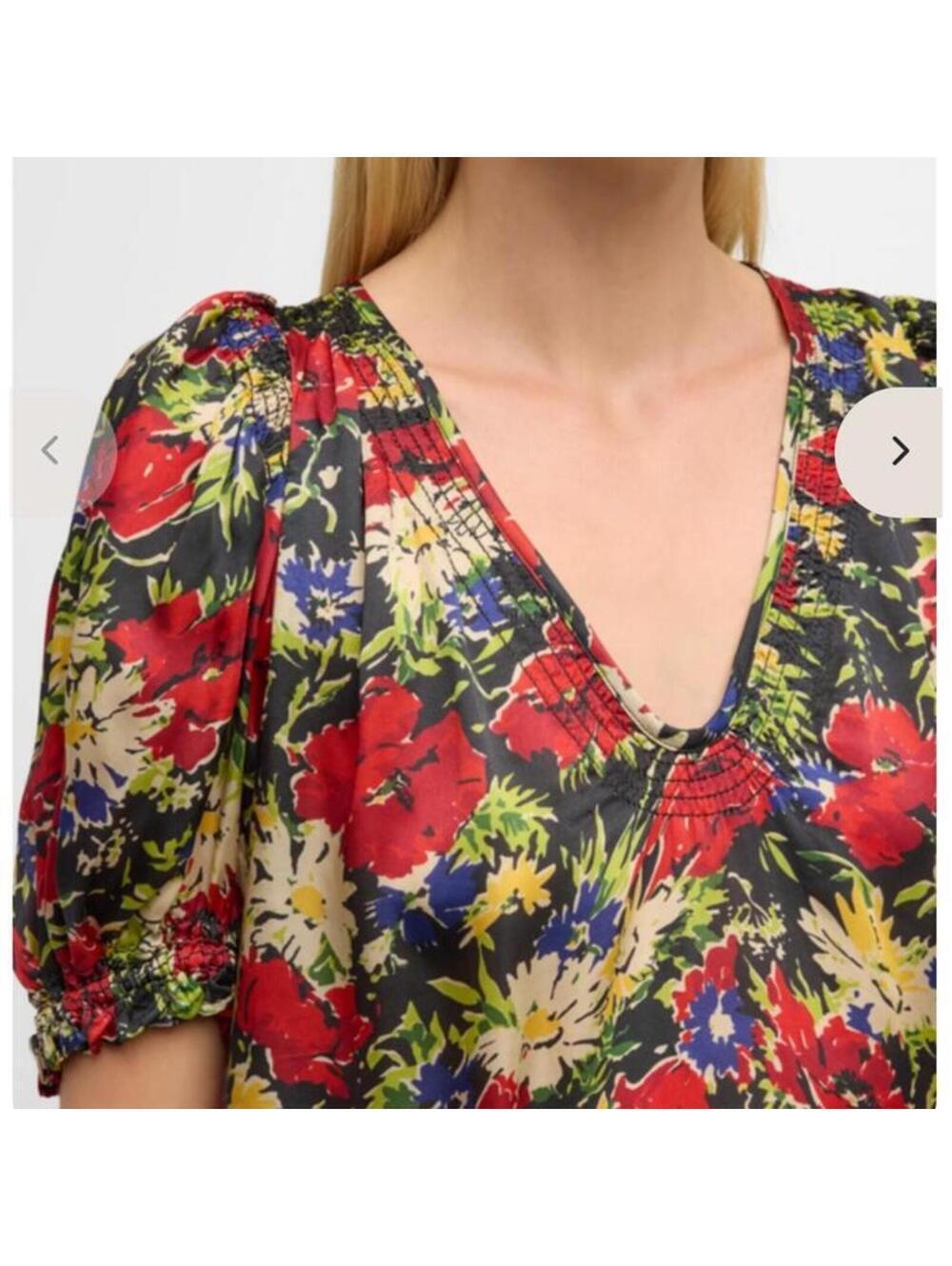 The GREAT. The Ponder Top in Hidden Garden Floral Red Women’s size 0 (US XS) - Picture 14 of 15